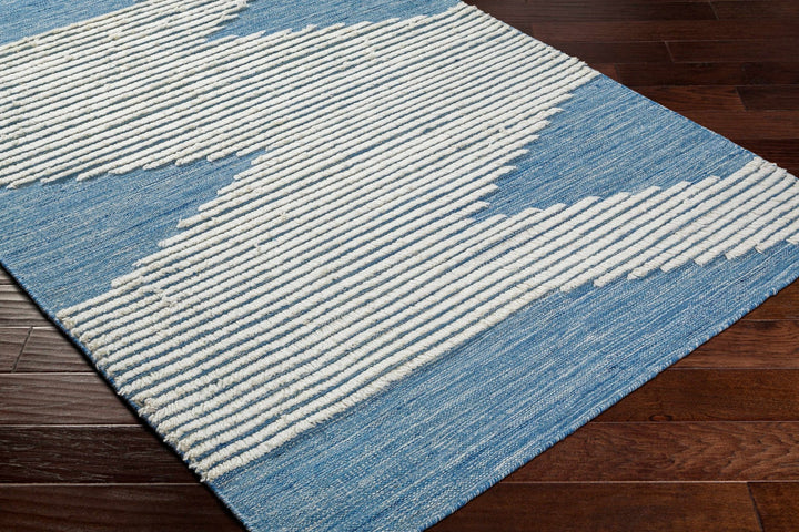 Thika Modern Blue and Ivory Area Rug - The Rug Decor