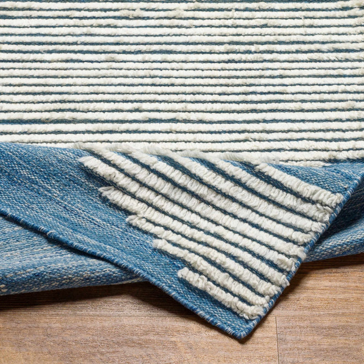 Thika Modern Blue and Ivory Area Rug - The Rug Decor
