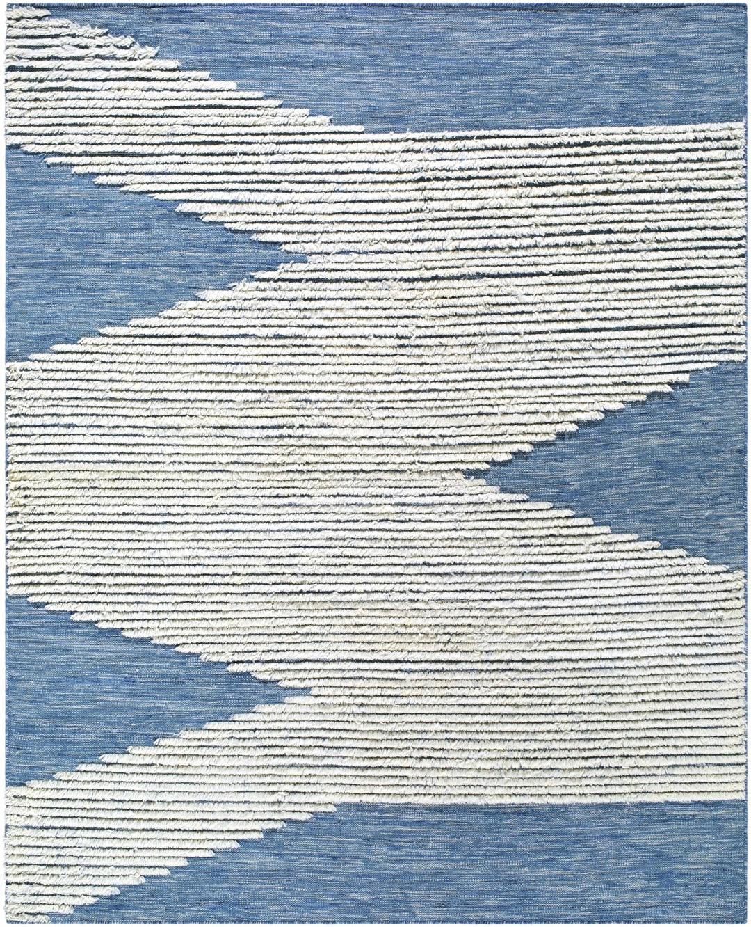 Thika Modern Blue and Ivory Area Rug - The Rug Decor
