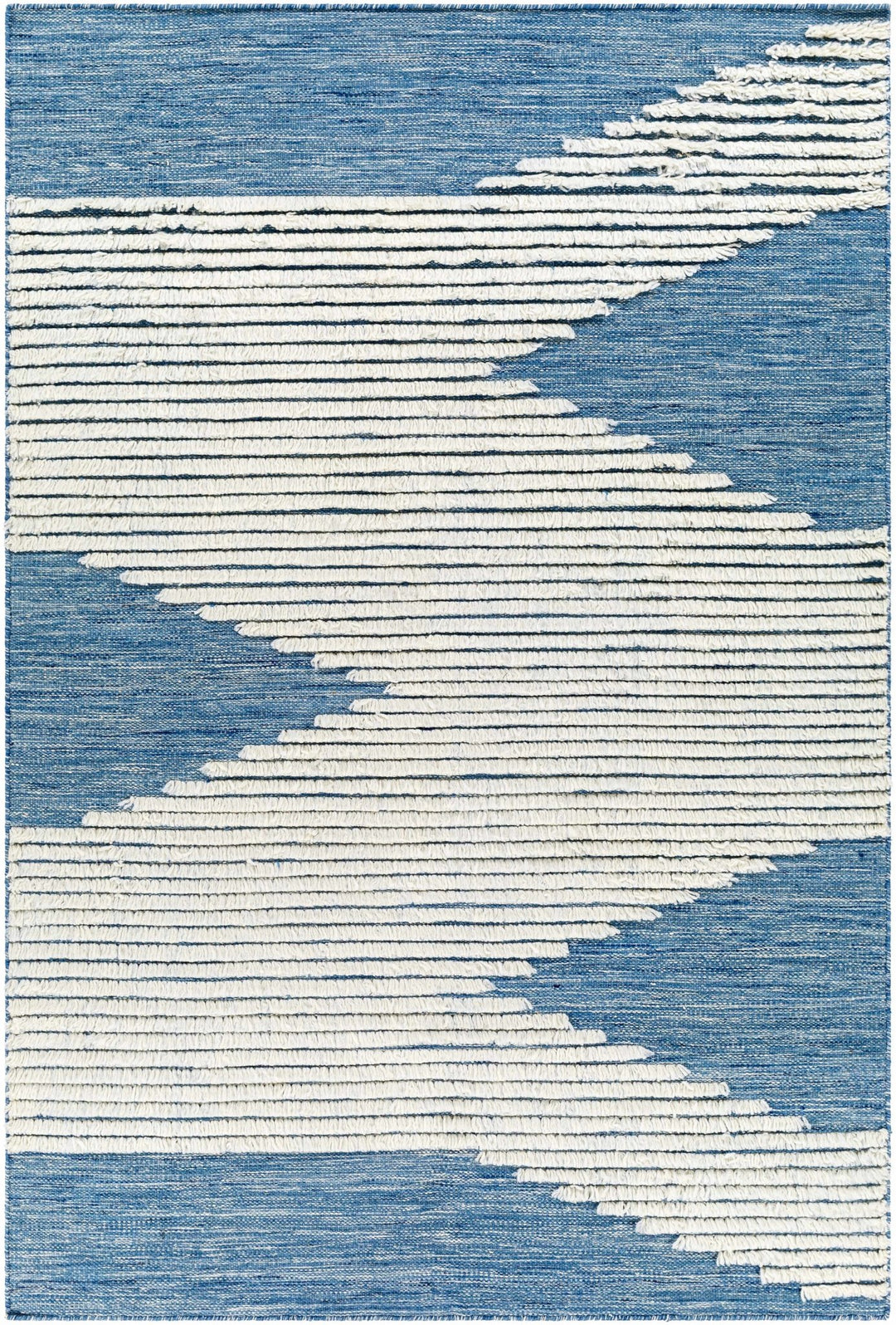 Thika Modern Blue and Ivory Area Rug - The Rug Decor