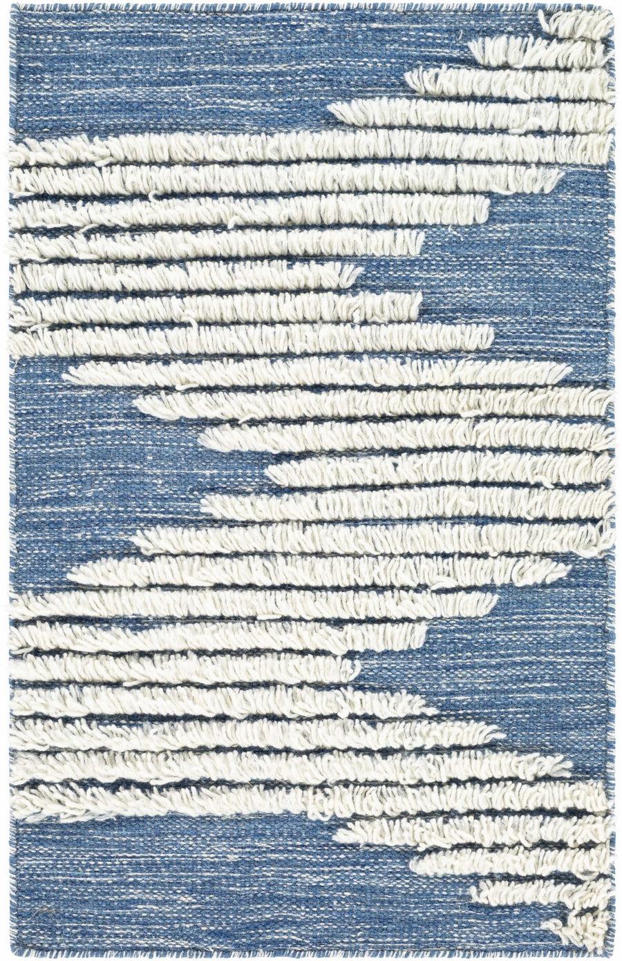Thika Modern Blue and Ivory Area Rug - The Rug Decor