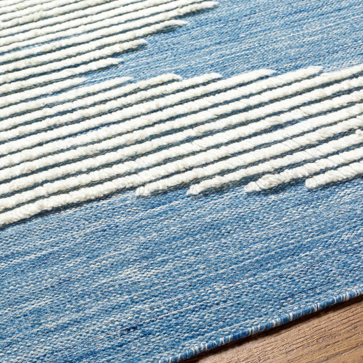 Thika Modern Blue and Ivory Area Rug - The Rug Decor