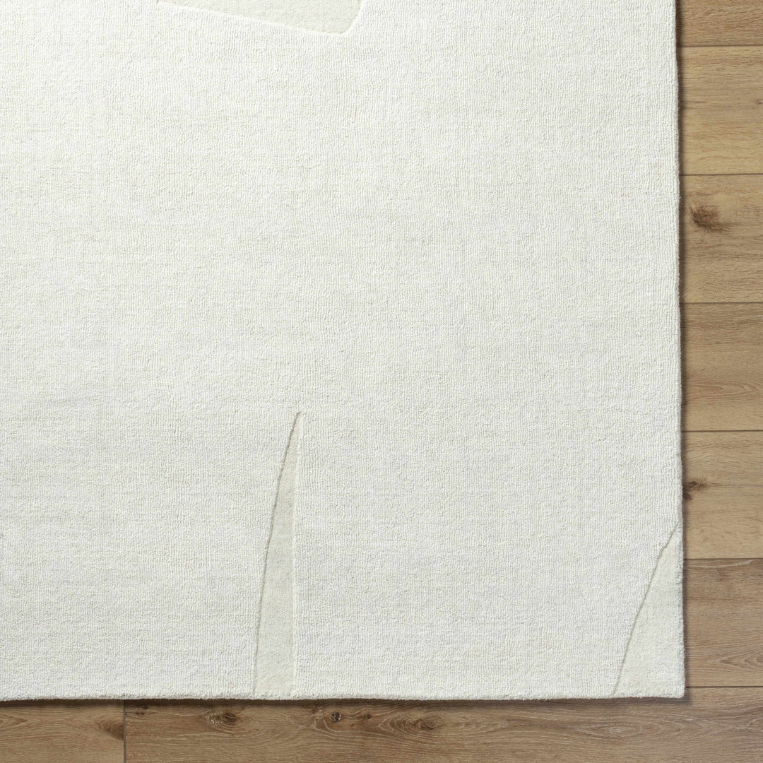 Thina Modern Contemporary Ivory Hand Loom Wool Rug - The Rug Decor