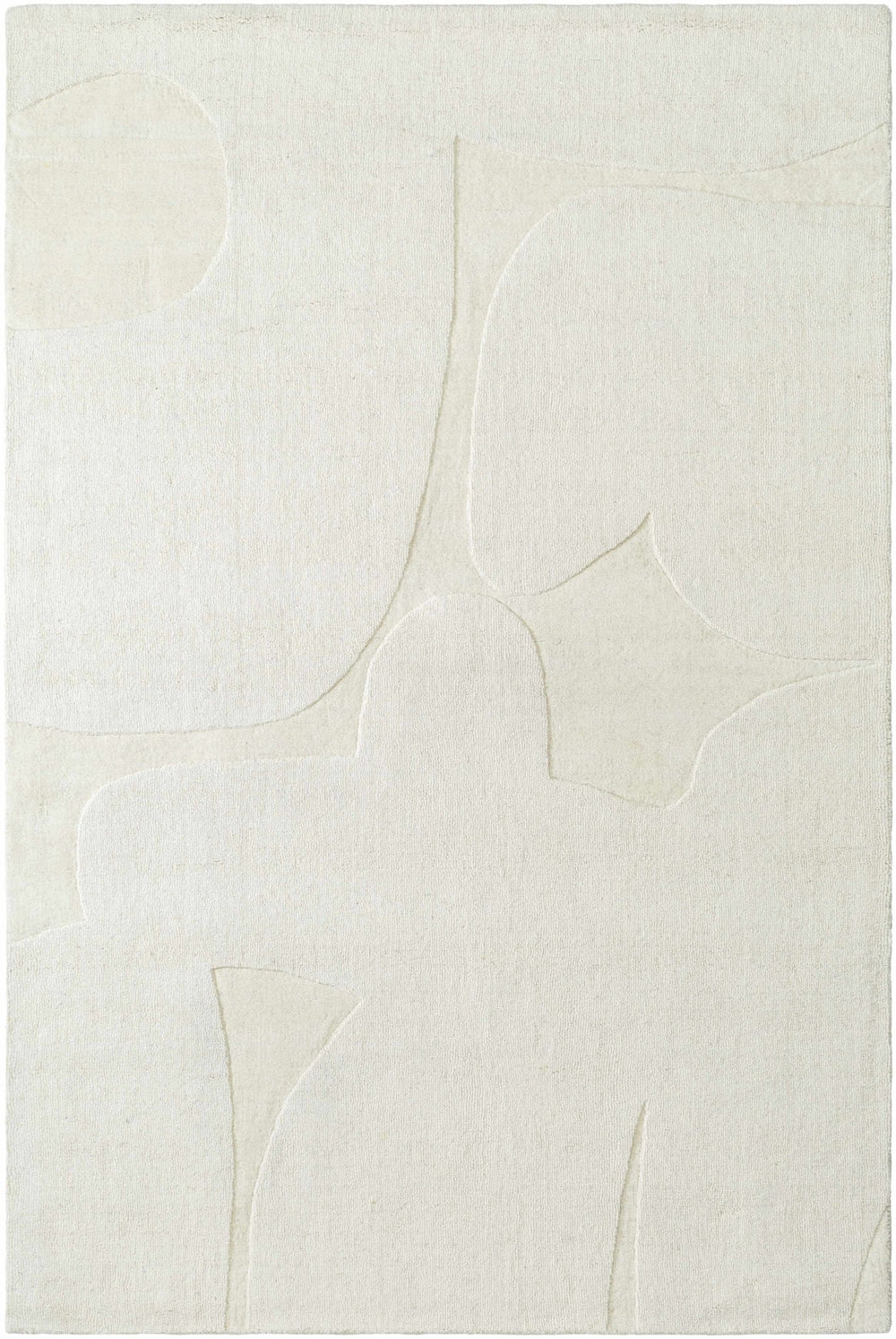Thina Modern Contemporary Ivory Hand Loom Wool Rug - The Rug Decor