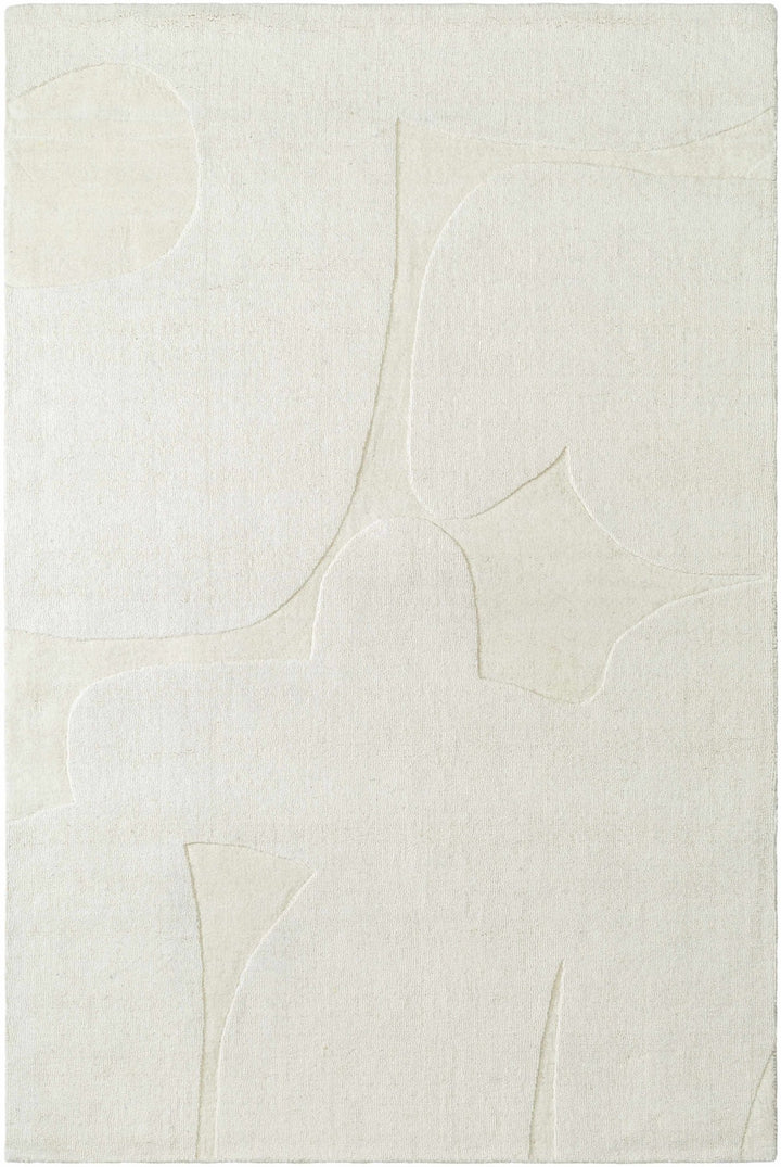 Thina Modern Contemporary Ivory Hand Loom Wool Rug - The Rug Decor