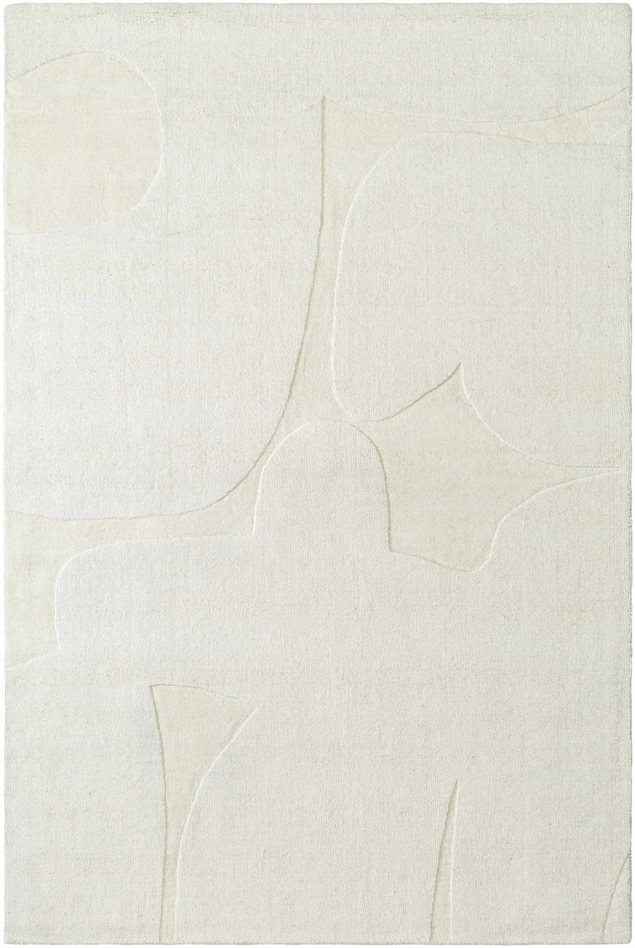 Thina Modern Contemporary Ivory Hand Loom Wool Rug - The Rug Decor