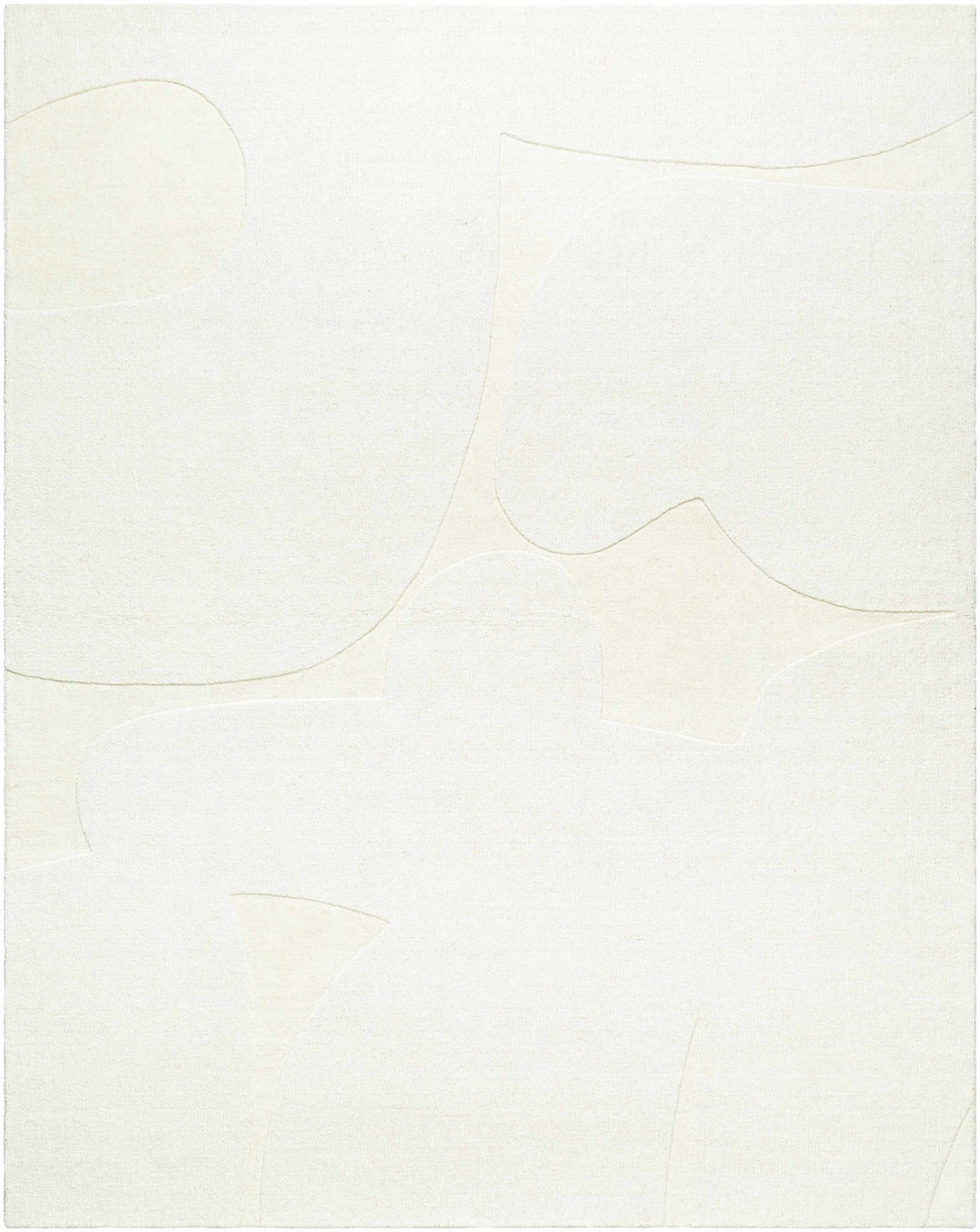 Thina Modern Contemporary Ivory Hand Loom Wool Rug - The Rug Decor