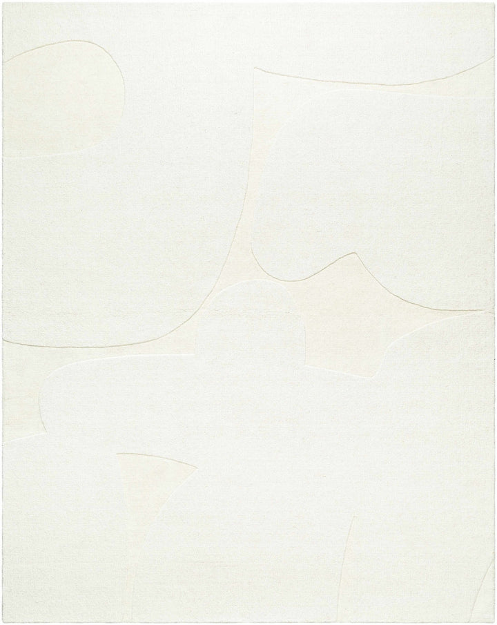 Thina Modern Contemporary Ivory Hand Loom Wool Rug - The Rug Decor