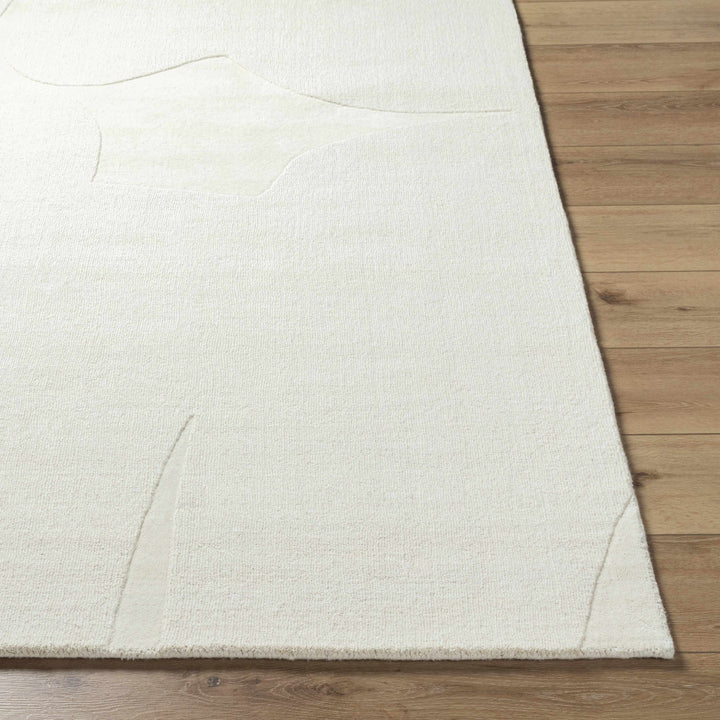 Thina Modern Contemporary Ivory Hand Loom Wool Rug - The Rug Decor
