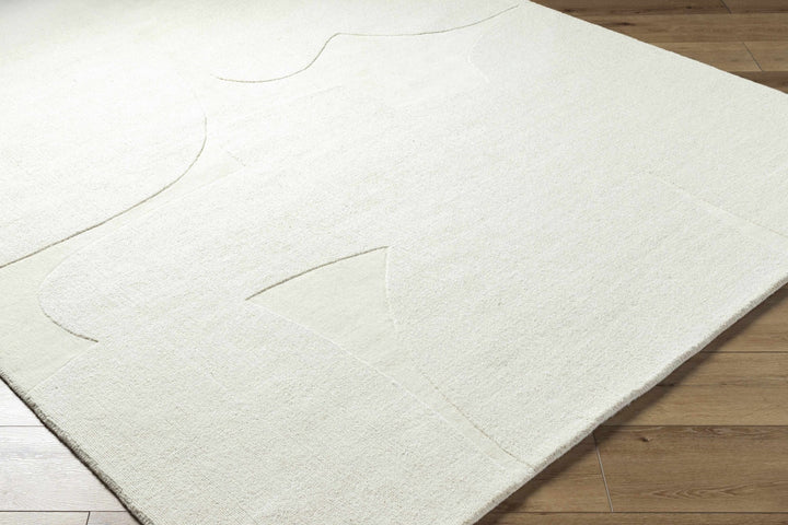 Thina Modern Contemporary Ivory Hand Loom Wool Rug - The Rug Decor