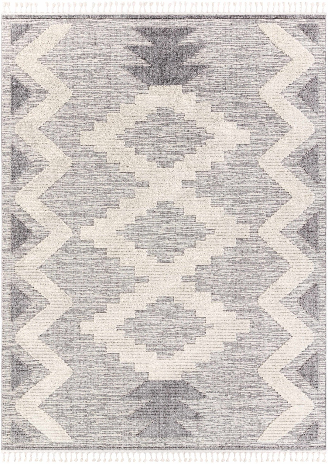 Thornburg Modern Geometrical Ivory And Gray Area Rug - The Rug Decor