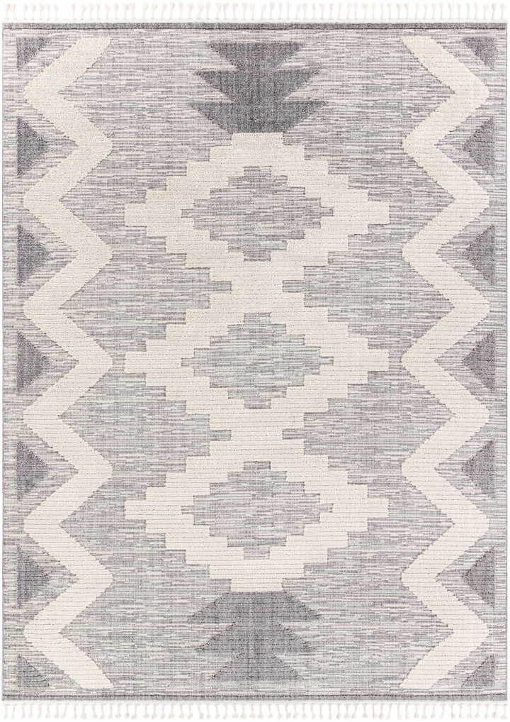 Thornburg Modern Geometrical Ivory And Gray Area Rug - The Rug Decor