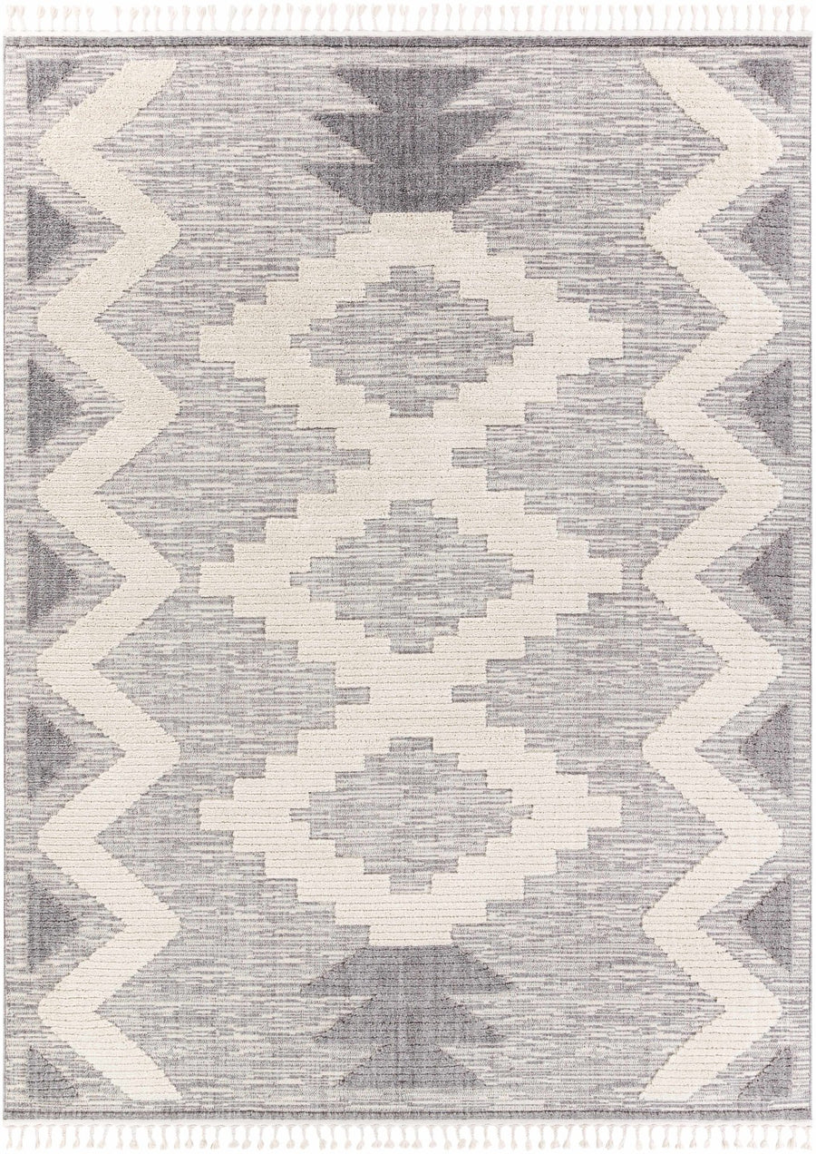 Thornburg Modern Geometrical Ivory And Gray Area Rug - The Rug Decor