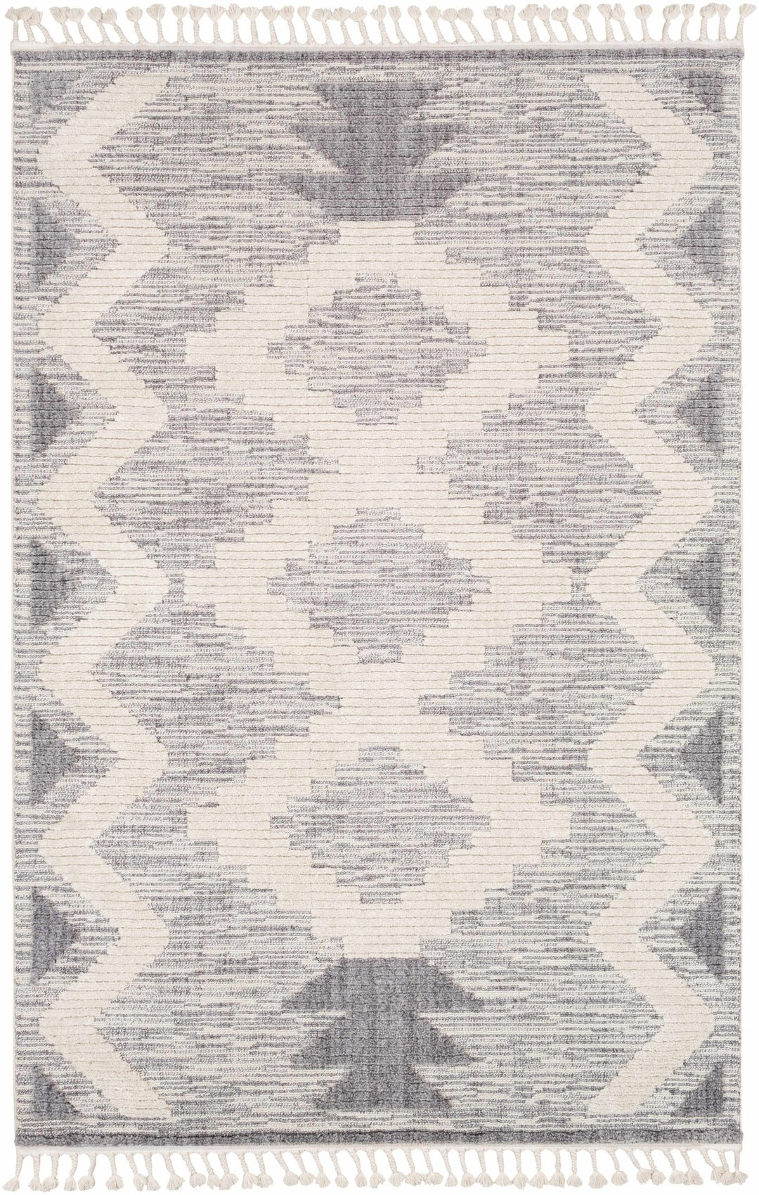 Thornburg Modern Geometrical Ivory And Gray Area Rug - The Rug Decor