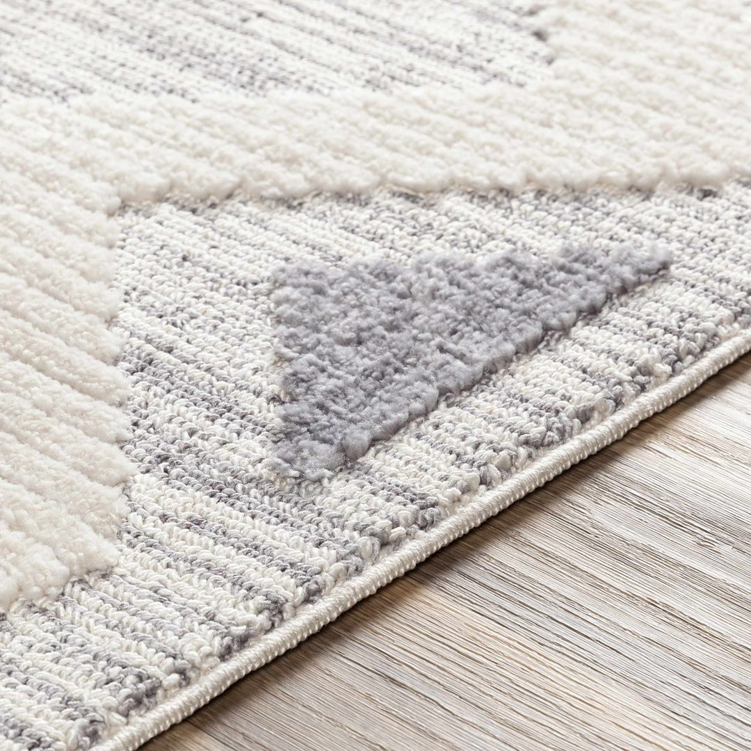 Thornburg Modern Geometrical Ivory And Gray Area Rug - The Rug Decor