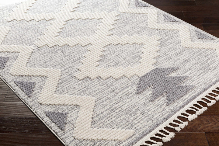 Thornburg Modern Geometrical Ivory And Gray Area Rug - The Rug Decor
