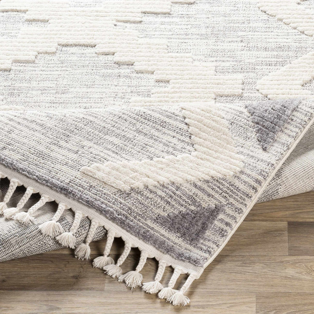 Thornburg Modern Geometrical Ivory And Gray Area Rug - The Rug Decor