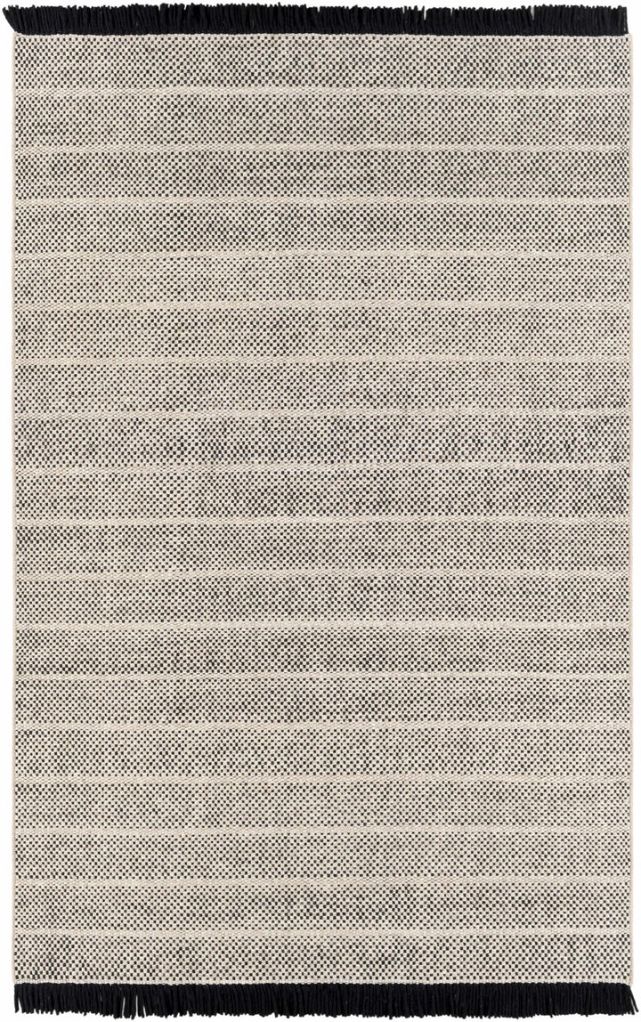 Thorold Ivory And Black Modern Style Hand Woven Area Rug - The Rug Decor