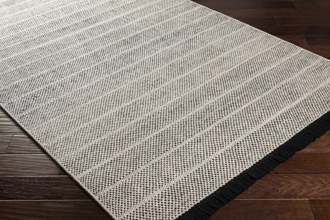 Thorold Ivory And Black Modern Style Hand Woven Area Rug - The Rug Decor