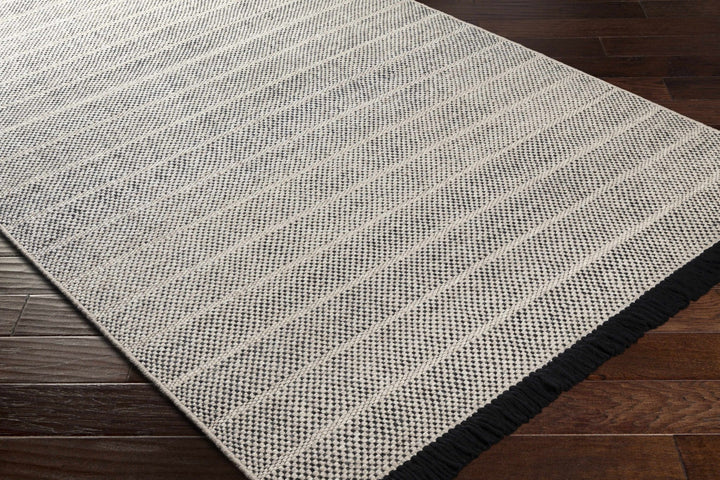 Thorold Ivory And Black Modern Style Hand Woven Area Rug - The Rug Decor