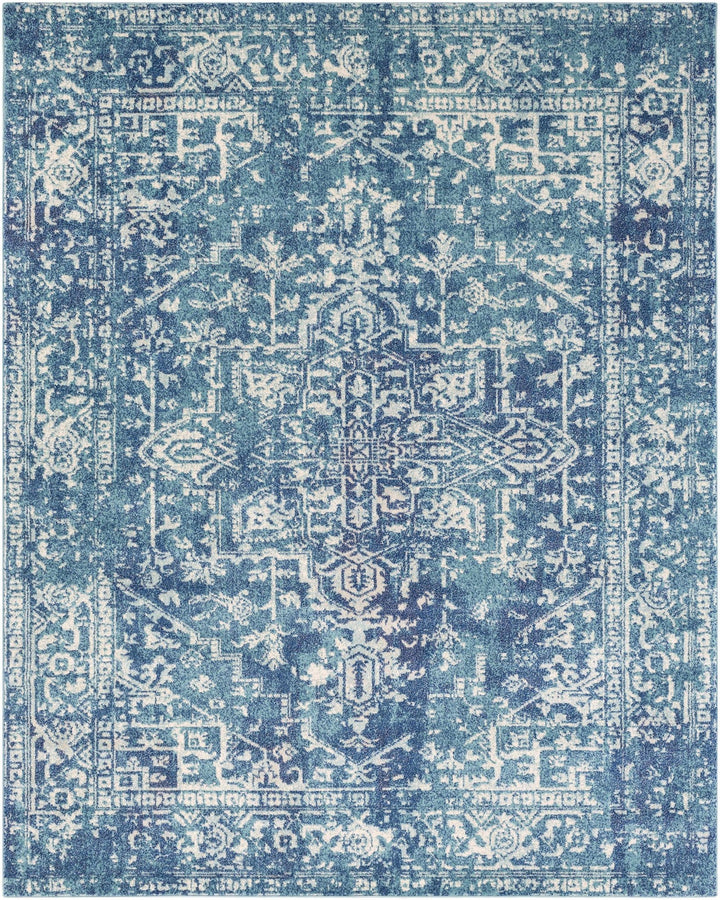 Thousandsticks Traditional Transitional Blue And Navy Area Rug - The Rug Decor