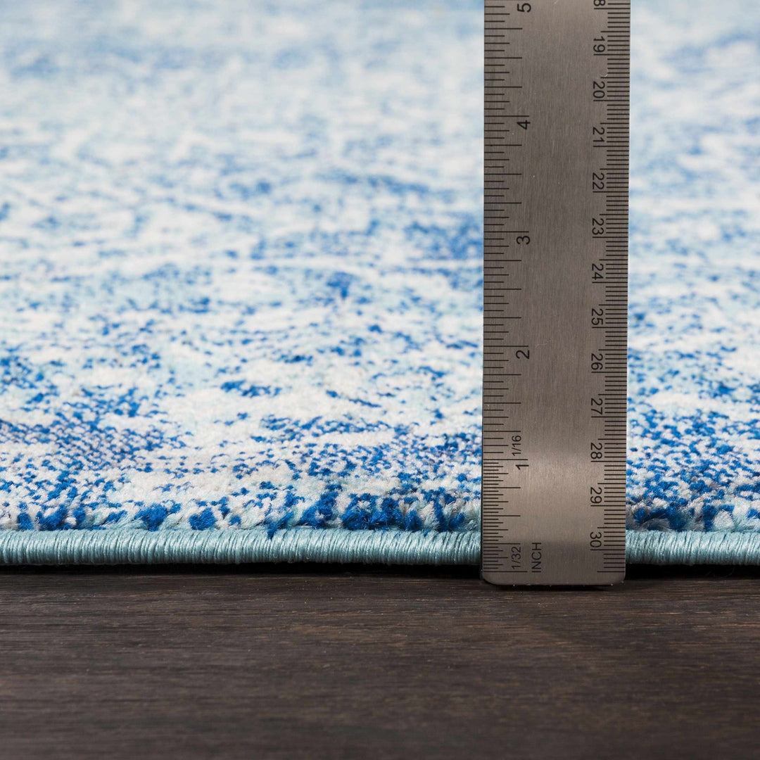 Thousandsticks Traditional Transitional Blue And Navy Area Rug - The Rug Decor