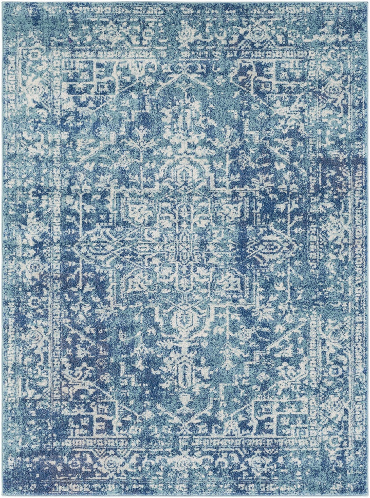 Thousandsticks Traditional Transitional Blue And Navy Area Rug - The Rug Decor