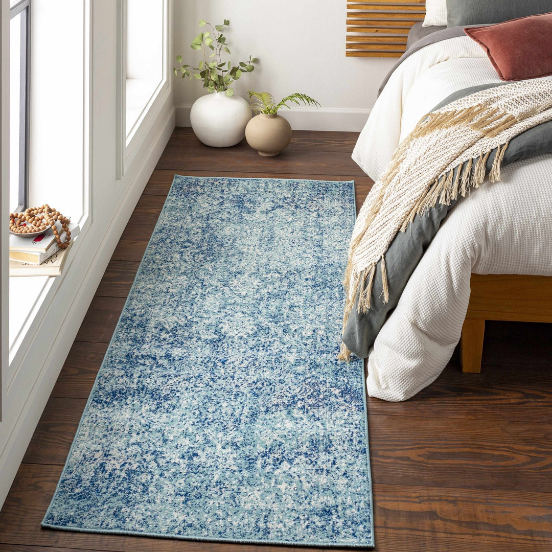 Thousandsticks Traditional Transitional Blue And Navy Area Rug - The Rug Decor
