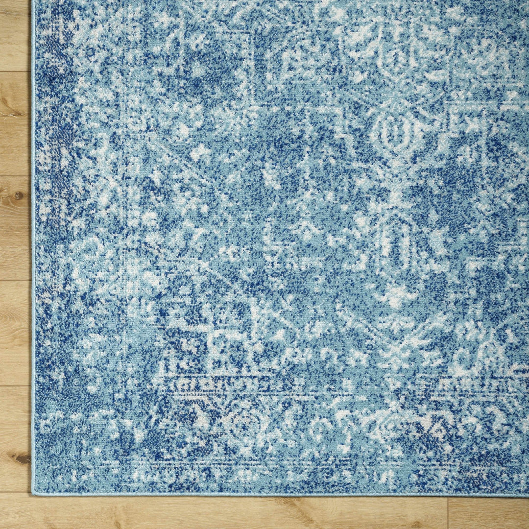 Thousandsticks Traditional Transitional Blue And Navy Area Rug - The Rug Decor