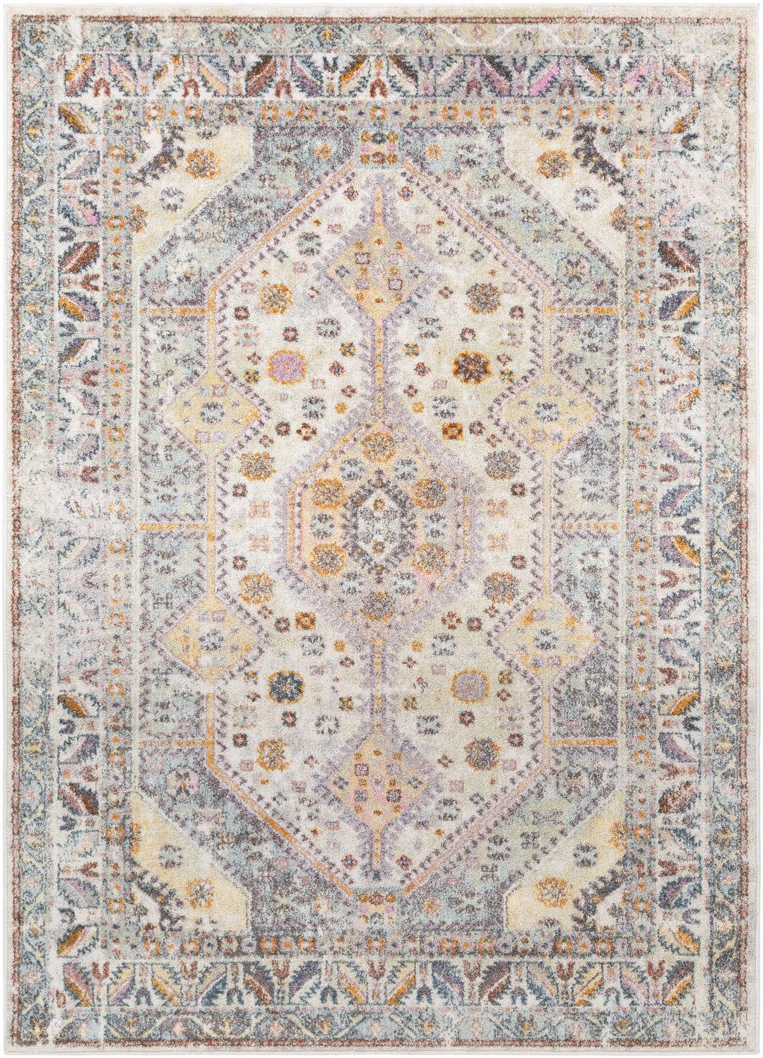 Thornley Traditional Style Beige And Blue Area Rug