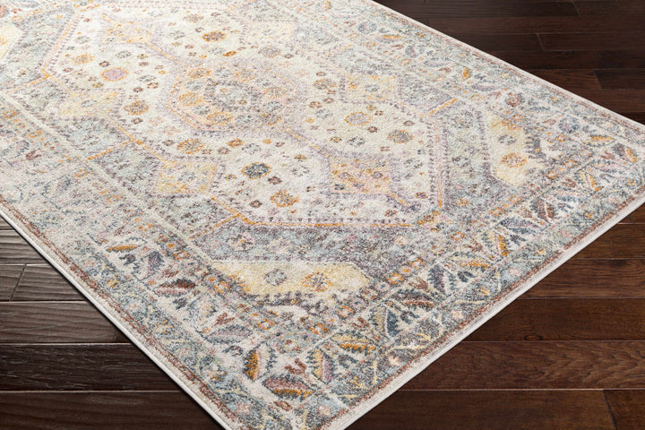Thornley Traditional Style Beige And Blue Area Rug