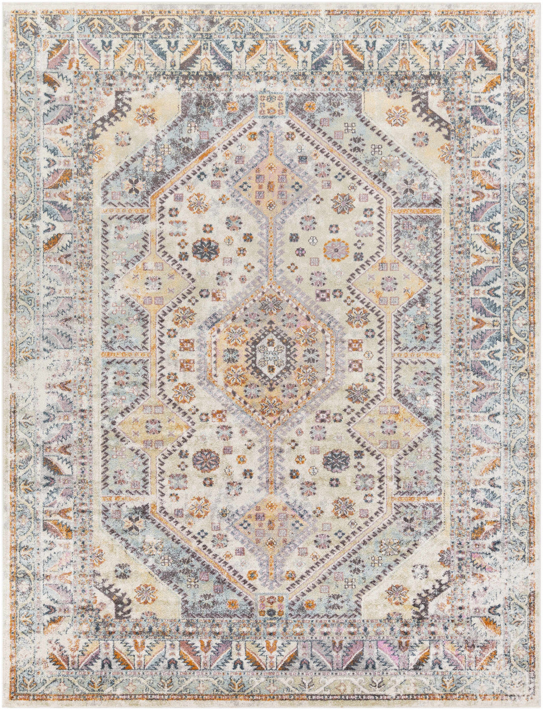 Thornley Traditional Style Beige And Blue Area Rug
