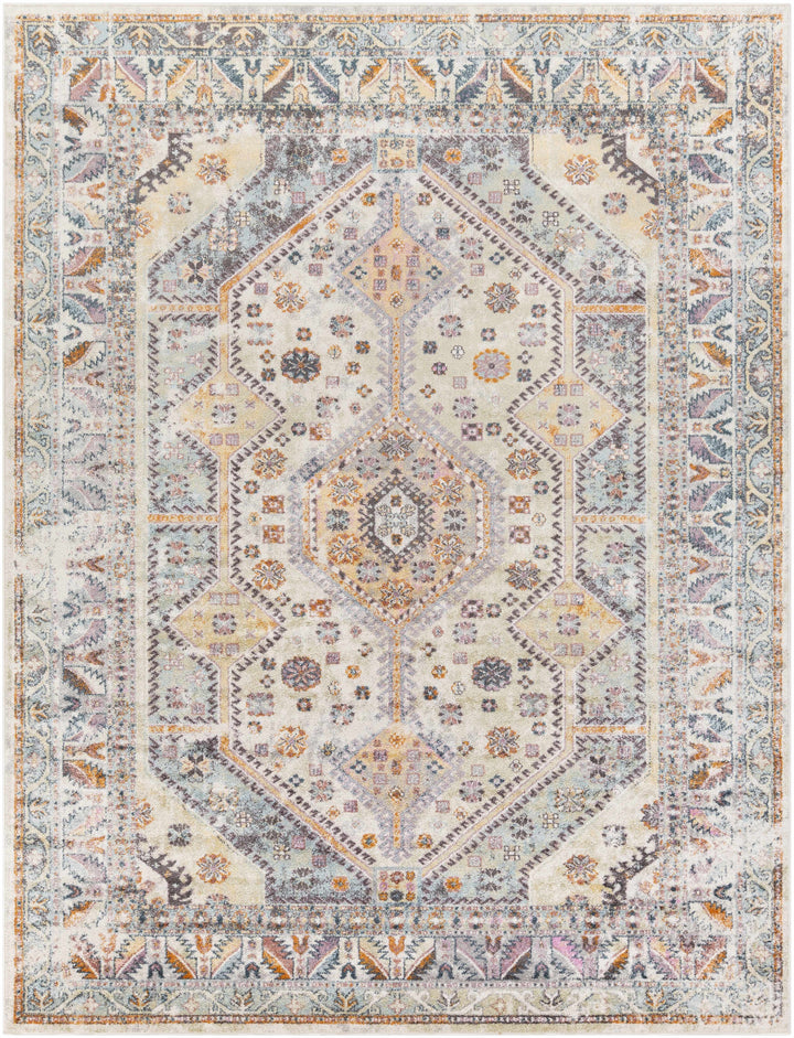 Thornley Traditional Style Beige And Blue Area Rug
