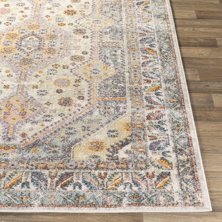 Thornley Traditional Style Beige And Blue Area Rug