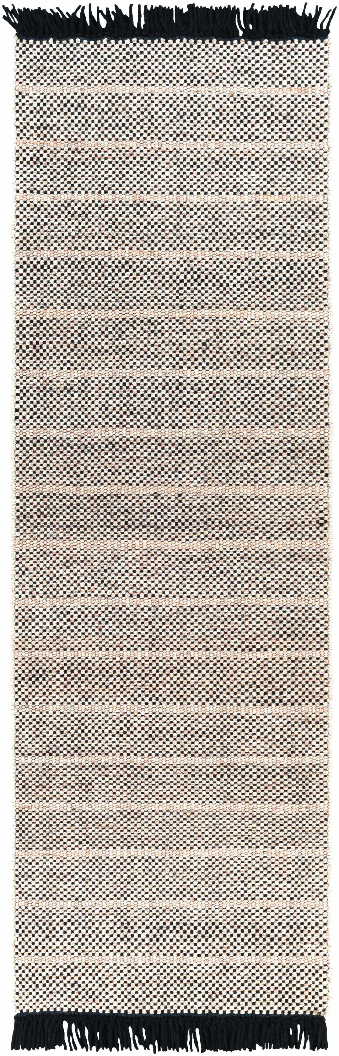 Thorold Ivory And Black Modern Style Hand Woven Area Rug