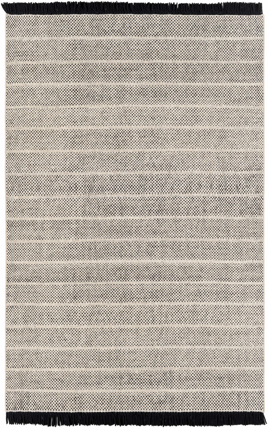 Thorold Ivory And Black Modern Style Hand Woven Area Rug