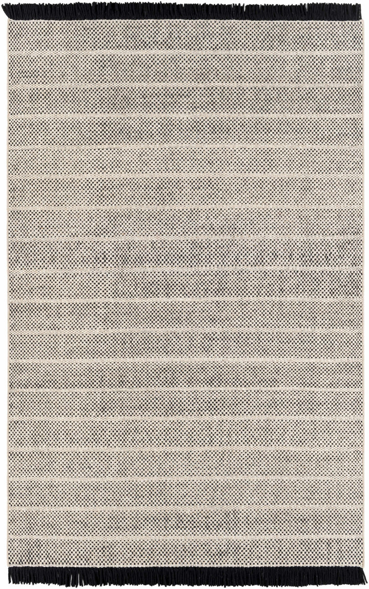Thorold Ivory And Black Modern Style Hand Woven Area Rug