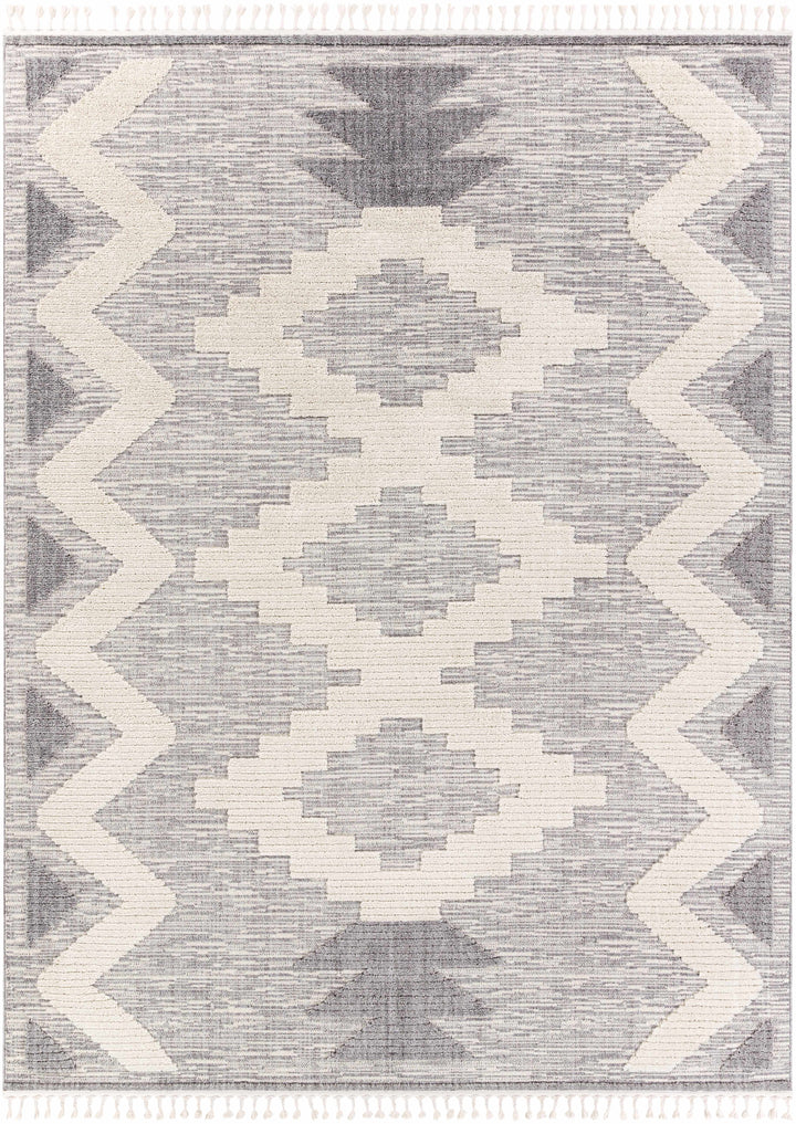 Thornburg Modern Geometrical Ivory And Gray Area Rug
