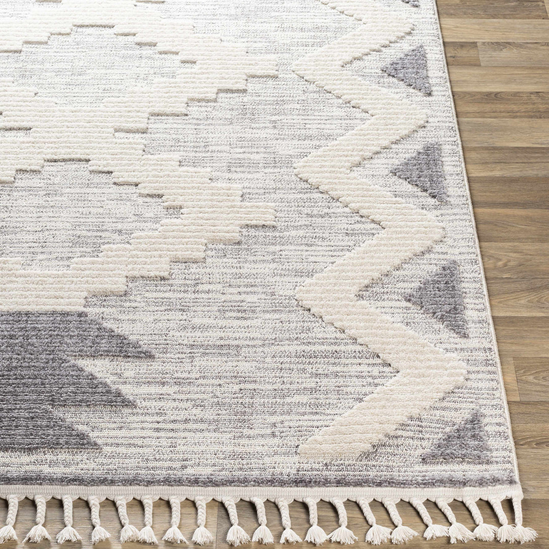 Thornburg Modern Geometrical Ivory And Gray Area Rug