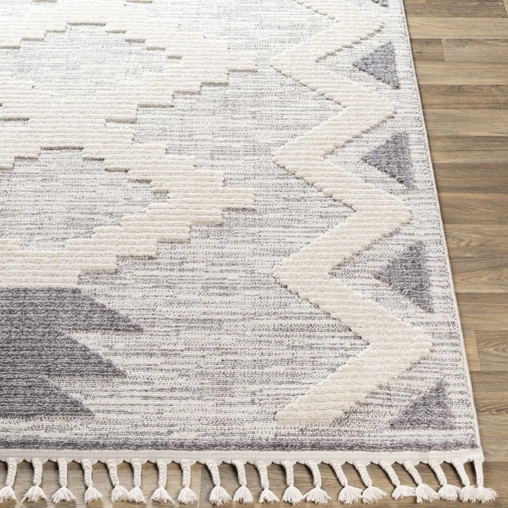 Thornburg Modern Geometrical Ivory And Gray Area Rug