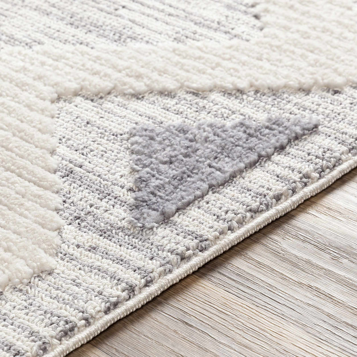 Thornburg Modern Geometrical Ivory And Gray Area Rug
