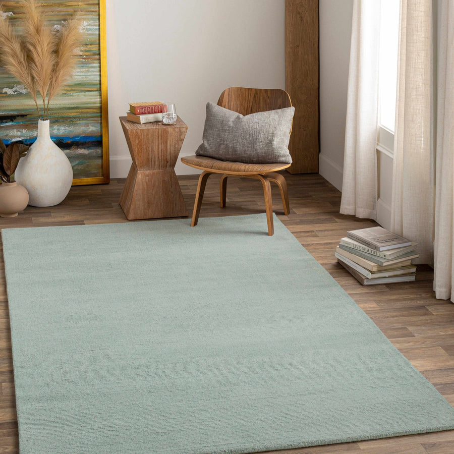 Ticaboo Modern Solid Gray Wool Area Rug - The Rug Decor