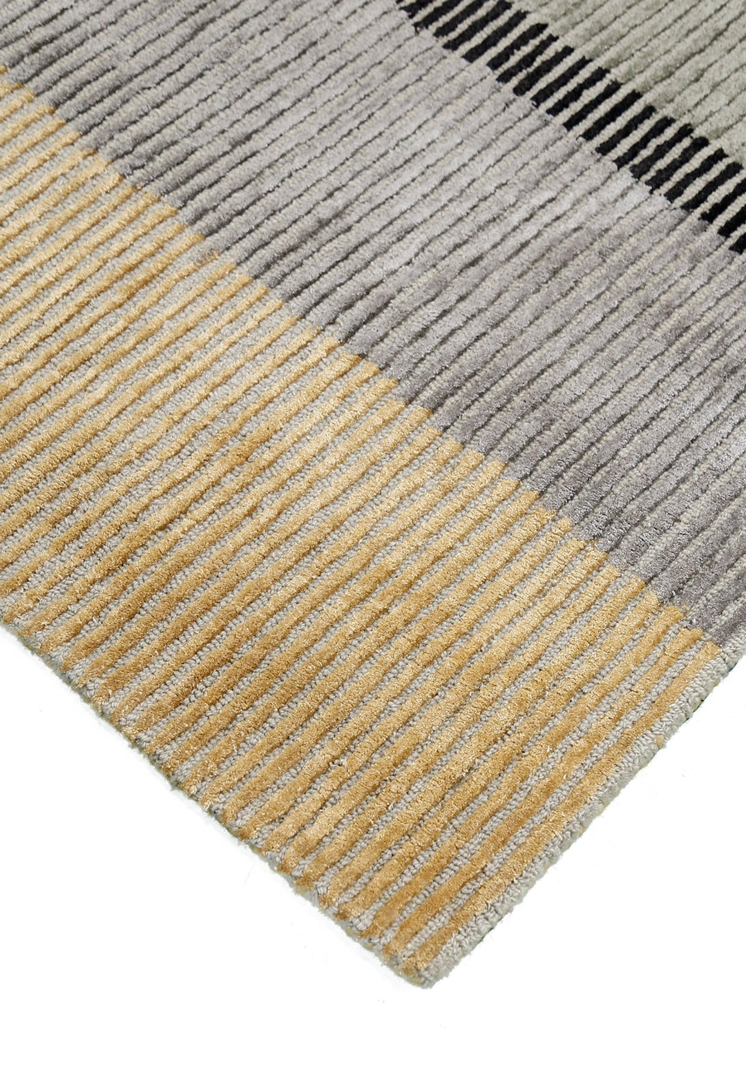 Ticktack Modern Ripple Gray Hand Tufted Wool Area Rug - The Rug Decor