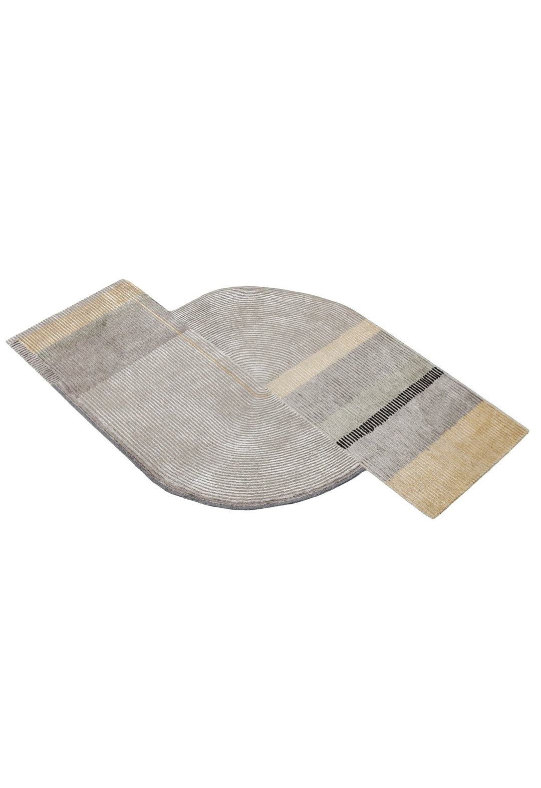 Ticktack Modern Ripple Gray Hand Tufted Wool Area Rug - The Rug Decor