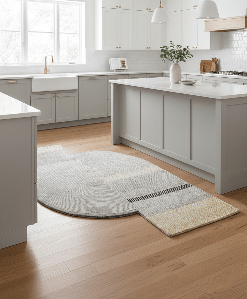 Ticktack Modern Ripple Gray Hand Tufted Wool Area Rug - The Rug Decor