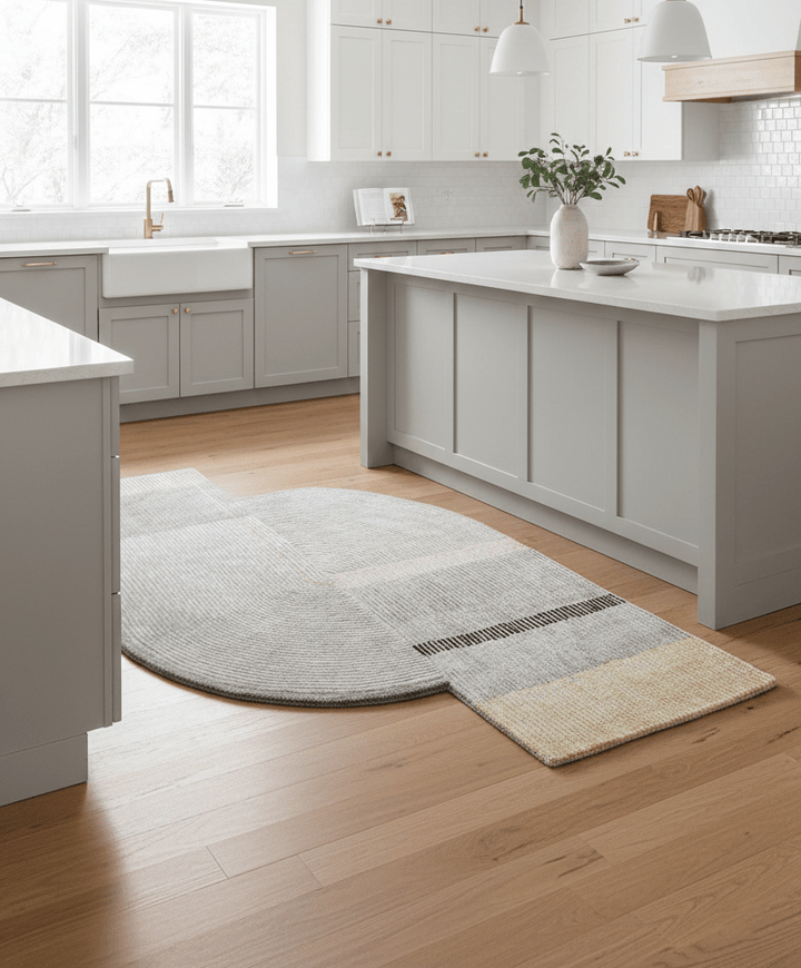 Ticktack Modern Ripple Gray Hand Tufted Wool Area Rug - The Rug Decor