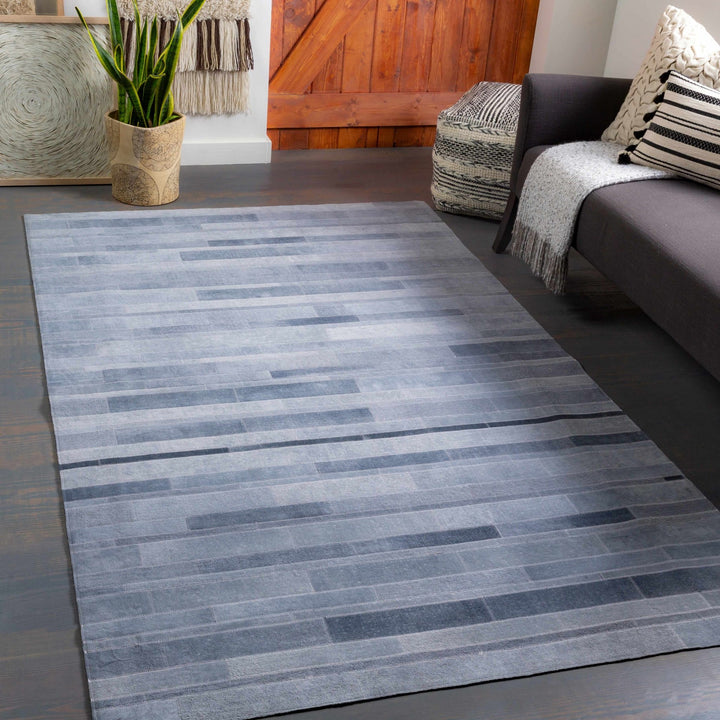 Tieri Contemporary Abstract Gray And Charcoal Area Rug - The Rug Decor