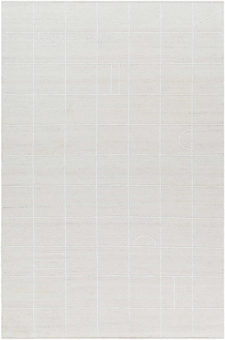 Tieve Modern Geometrical Design White Area Rug - The Rug Decor