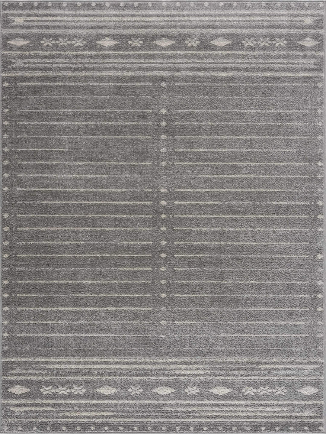 Tigri Aztec Modern Style Ivory & Gray Area Rug - The Rug Decor
