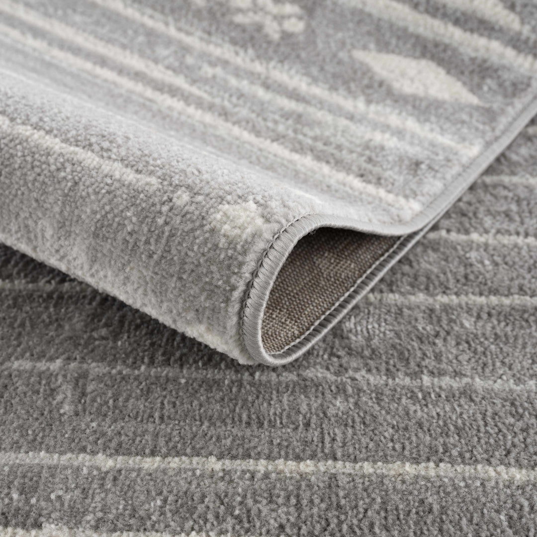Tigri Aztec Modern Style Ivory & Gray Area Rug - The Rug Decor